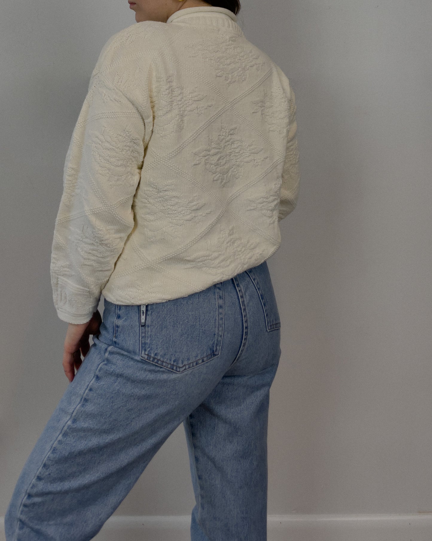 Vintage Rolled Neck Knitted Sweater